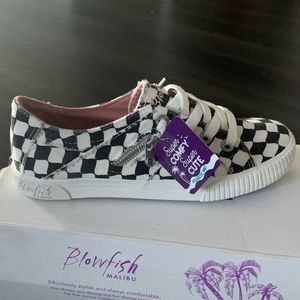 Blowfish checkered print canvas shoes